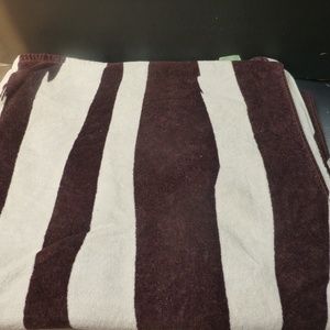 SUMMER OASIS 100 COTTON BEACH TOWN BROWN CREAM ABSTRACT OVERSIZE 80 X 68